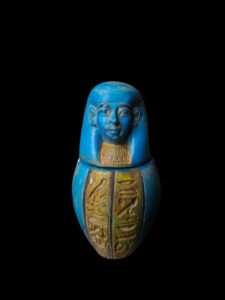 Porcelain Canopic Jars Figurines: Sons of Horus, Egyptian Decor - Image 6