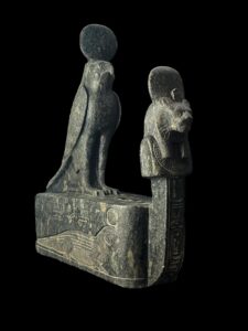 Hand-Carved God Ra & Sekhmet Statue: Egyptian Deity Altar Sign - Image 6