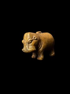Hand-Carved Natural Stone Egyptian Hippopotamus Amulet - Image 6