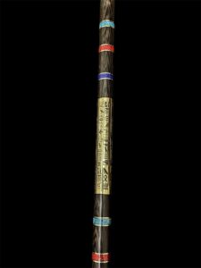 Lotus Flower Was Sceptre: Ebony, Brass, Gold Osiris Staff - Image 6