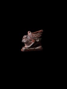 Goddess Unut Amulet: Egyptian Jasper Wenut Statue with Horus - Image 6