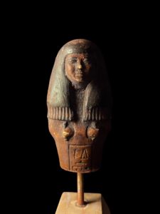Egyptian vintage Ushabti, Shabti with Museum stand. Egyptian replica artifacts - Image 6