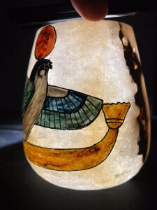 Egyptian Alabaster Vase: God Ra Falcon Home Decor - Image 6