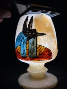 Egyptian Alabaster Anubis Cup: Home Decor Vase - Image 6