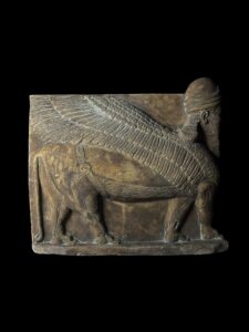 Mesopotamia art for Lamassu statue - Assyrian winged bull relief sculpture amulet - Image 6