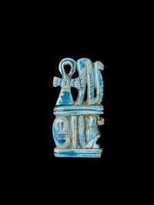 Amulet for Scarab beetle and  Egyptian Baboon with Cobra Goddess and Key of life. - Image 6