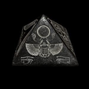 Egyptian Basalt Pyramid: Scarab, Isis, Anubis, Eye of Horus - Image 6