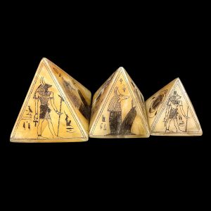 Egyptian Giza pyramids with the inscriptions of Scarab beetle and God Anubis and Ancient Gods. - Image 6