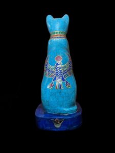 Egyptian Goddess Bastet Statue: Natural Gemstone Cat - Image 6