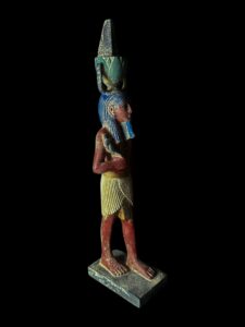 The Egyptian God Nefertum statue made of stone. - Image 6