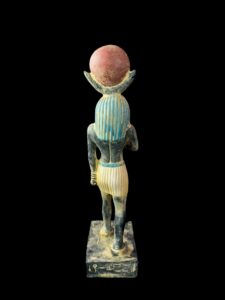 Rare Falcon Egyptian God RA statue, God of the sun, God Ra God of the Sky. God Ra with Sun disk. - Image 6