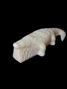 Alabaster Egyptian God Sobek Crocodile Statue - Image 6
