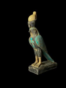 Basalt Egyptian God Horus Statue: Falcon God of the Sky - Image 6