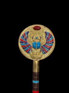 Egyptian Sistrum: Winged Scarab Beetle Musical Instrument - Image 6