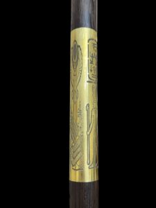 Ebony Was Sceptre: Brass & Gold Plated Egyptian Osiris Staff - Image 6