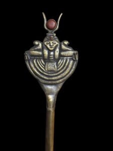 Ebony Was Sceptre: 24k Gold Plated Osiris Staff with Gemstones - Image 6