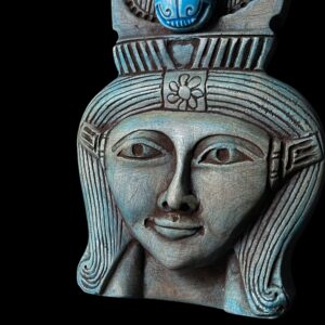Manifest Handmade Goddess Hathor Statuette, winged Scarab symbol for protection - Image 6