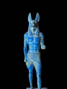 Basalt Stone Egyptian God Anubis Statue - Image 7