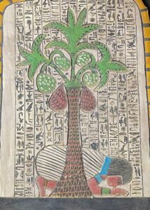 Ancient Egyptian Relief: Pashedu Kissing Earth Under Palm Tree - Image 7