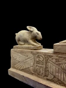 Large Stone Goddess Unut Statue: Egyptian Rabbit Form - Image 7