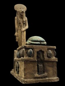 Egyptian Goddess Sekhmet Statue: Ancient Lion Goddess with Scarab Symbol - Image 7
