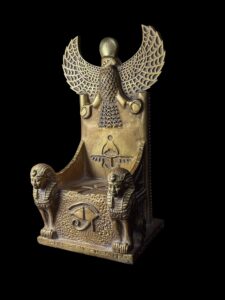 King Tutankhamun Throne: Eye of Horus, Winged Scarab & Goddess Nekhbet - Image 7