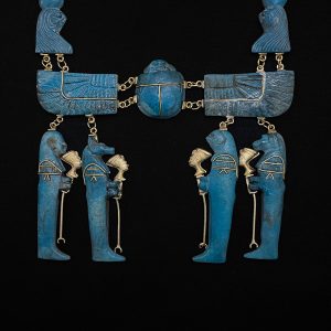 Porcelain Winged Scarab Pectoral: 24k Gold Nefertiti Replica - Image 7