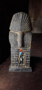 Egyptian King Tutankhamun Statue with Horus and Cleopatra - Image 7