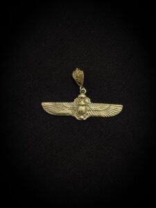 Egyptian Scarab Wings Pendant Necklace: Good Luck Charm - Image 7