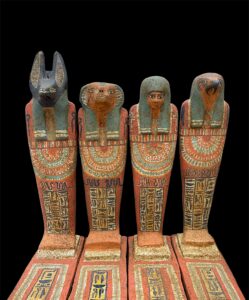 Sons of Horus Canopic Jars: Egyptian Ushabti Figurines - Image 7