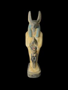 Basalt Stone Egyptian God Anubis Statue - Image 7