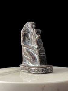 Egyptian High Priest Statue: Wadjet Cobra & Hathor Sun Disk - Image 7