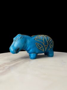 Porcelain Hippopotamus Statue: Egyptian Museum Replica - Image 7