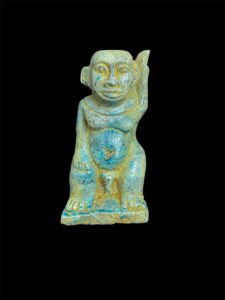 Hand-Carved Porcelain God Bes Statue: Egyptian Art Decor - Image 7