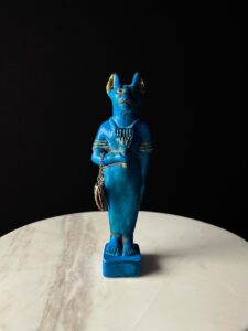Porcelain Bastet Cat Statue: Ancient Egyptian Goddess Decor - Image 7