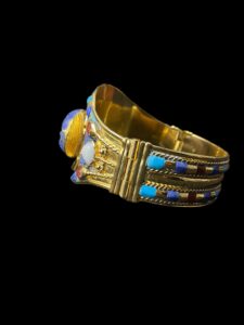 Tutankhamun Scarab Bracelet: Lapis Lazuli, 24k Gold Plated - Image 7