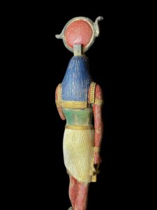 Rare Falcon Egyptian God Ra Statue with Sun Disk - Image 7