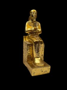 God Ptah Statue: Rose & Black Granite Replica, Egyptian Decor - Image 7