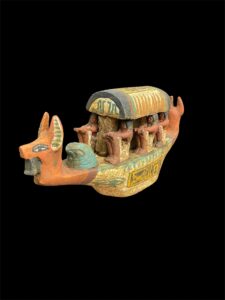 Egyptian Museum Ship Statue: Royal Memorial Procession Replica - Image 7