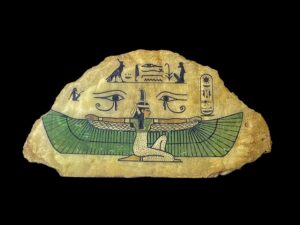 Ancient Egyptian Wall Reliefs featuring the famous Goddess Isis with eye of RA and Eye of Horus , Egyptian Wall Hanging Relief Art. - Image 7