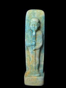 Egyptian Goddess Sekhmet Statue with God Ptah: Rare Antique - Image 7