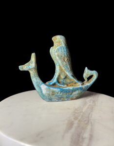 Egyptian God Horus & Anubis Ship Statue: Museum Scene Replica - Image 7