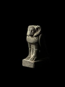 Rare Amun-Re Amulet: God Horus Falcon Body Statue - Image 7