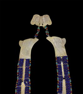 King Tutankhamun Scarab Pectoral Necklace: 24k Gold Lapis Lazuli - Image 7