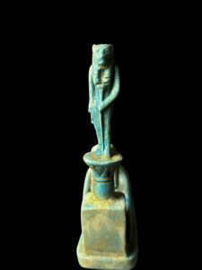 Egyptian Goddess Sekhmet Stone Statue with BA Bird - Image 7
