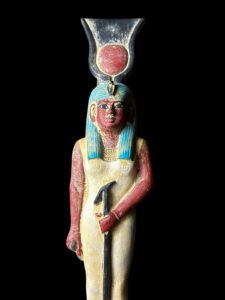 Handmade Goddess Hathor Statuette: Egyptian Spirituality Decor - Image 7