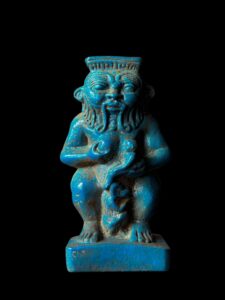 Hand-Carved God Bes Statue with Horus & Thoth: Egyptian Museum Piece - Image 7