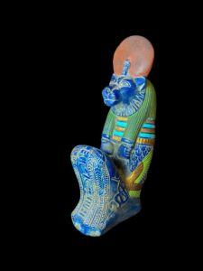 Egyptian Goddess Sekhmet Statue: Colorful Statuette Made in Egypt - Image 7