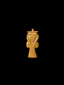 Goddess Hathor Amulet: Hand-Carved Egyptian Gemstone Pendant - Image 7