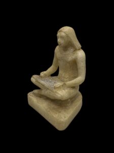 Vintage Seated Scribe Statue: Handmade Egyptian Decor - Image 7